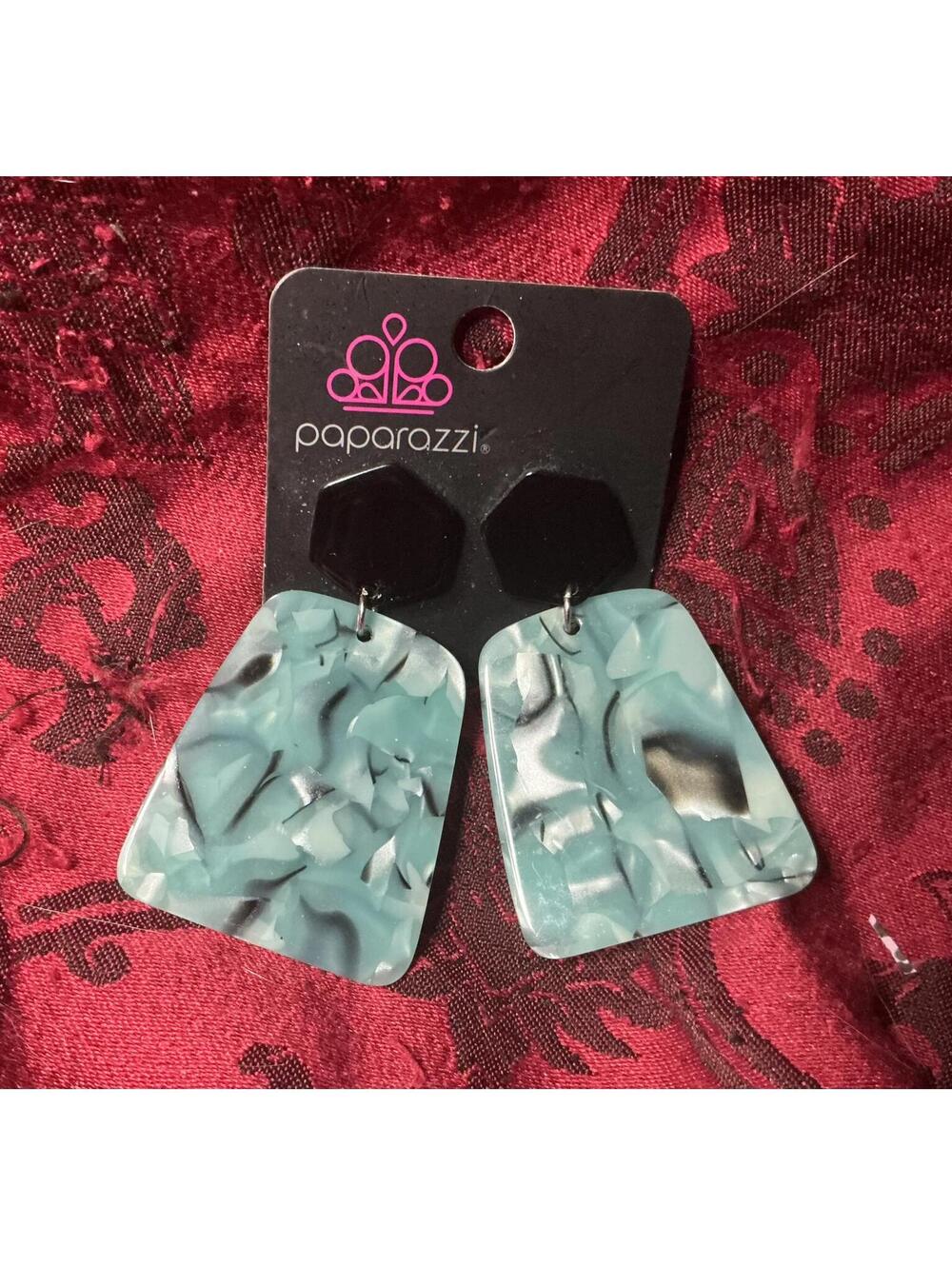 Marble Teal Earrings